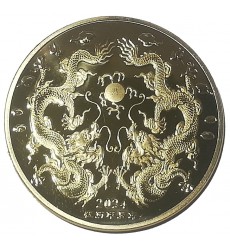 Монета подарочная металлическая "С новым 2024 годом!" Золото